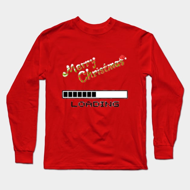 Merry Christmas - Loading Long Sleeve T-Shirt by Christamas Clothing